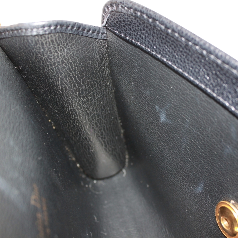 CHRISTIAN DIOR Vintage Black Leather Shoulder Bag - Picture 12 of 14
